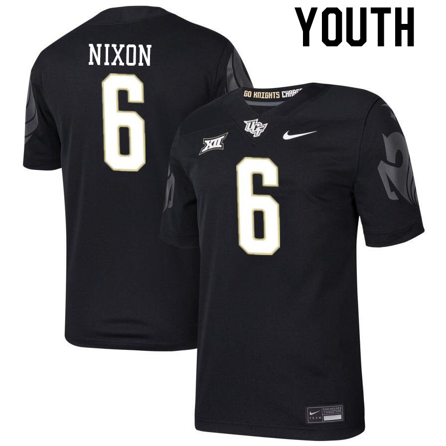 Youth #6 Isaiah Nixon UCF Knights Big 12 Conference College Football Jerseys Stitched-Black